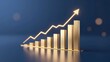 © Suparto - Modern corporate business finance background featuring golden upward market trend