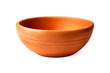 © Ripon - An empty terracotta bowl against a white background.