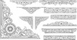 © Assem - Vintage Ornamental Border and Frame Collection – Decorative Floral & Geometric Elements. Elegant corner embellishment design element