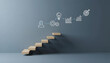© TANAGO Studio - Visualizing the strategic business development process a step-by-step journey from innovative ideas and careful planning to measurable growth and successful goal achievement