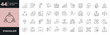 © hook  - Stakeholder icon set. Editable line icons. Vector illustration.