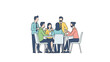 © Krisenda - Group of People Sitting Around Table.