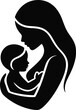 © NusratJahan - Mother and Child Silhouette Vector Graphic Illustration Perfect for Parenting and Family Themes