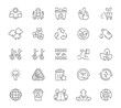 © Compositor  - Eco icons set. editable line icons. outline, sustainable, environmental symbols