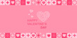 © Achmad Sukriyadi - Pink background with abstract geometric pattern and sparkling heart shape for Happy Valentines Day greeting card design.