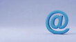 © miyui_283 - 【3Dクレイアート】青いアットマークと広大な余白　インターネットと連絡先を象徴するビジネス背景素材　手作り粘土風　メールアドレスやSNSのイメージ