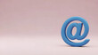 © miyui_283 - 【3Dクレイアート】青いアットマークと広大な余白　インターネットと連絡先を象徴するビジネス背景素材　手作り粘土風　メールアドレスやSNSのイメージ