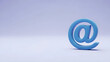 © miyui_283 - 【3Dクレイアート】青いアットマークと広大な余白　インターネットと連絡先を象徴するビジネス背景素材　手作り粘土風　メールアドレスやSNSのイメージ