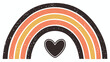 © LAXMI - Vector illustration colorful rainbow illustration with a heart at its center, symbolizing diversity and love