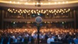 © MdRashedulAlam - Microphone on stage in large auditorium