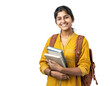© Jannik - young indian female student with books and a backpack