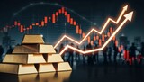 Golden investment growth with rising stock market trend