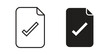 © iconic - Document accept icons. Outline and filled icons. Vector Graphic. EPS 10