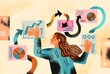 © ADDICTIVE STOCK - Dynamic data analysis in creative business illustration