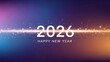 © Kavindu - Elegant Modern Happy New Year 2026 Banner with Abstract Gradient Background, Bokeh Lights and Sparkling Trail