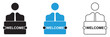 © KD Vector Studio - Welcome icon. Simple flat and outline vector icons showing waving hands and people greeting, used for hello, welcome, communication, and user interaction concepts.