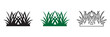 © KD Vector Studio - Green and black Grass icon. Realistic green grass elements isolated on white, suitable for nature backgrounds, landscaping design, spring themes, and environmental concepts.