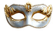 © Maestro - Opulent masquerade mask adorned with shimmering gold accents and sparkling jewels creating an aura of mystery and festivity perfect for elegant event promotions or luxurious celebration