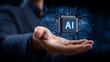 © kaliel - A hand presenting an artificial intelligence chip representing innovation technological empowerment advanced automation and digital transformation.