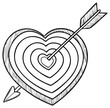© Iryna - Heart target with arrow illustration. Love concept for Valentines Day design.
