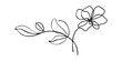 © Raju - Delicate floral sketch on a black background showcasing simple line art