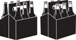 © Mizanor - Two sixpacks of beer bottles silhouettes