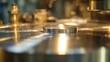 © Justlight - Medium perspective on a buffing operation at a hightech finishing station highlighting smooth and shiny metal surface results.