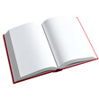© mail - An open book, showing blank white pages with a red hardcover against a transparent background