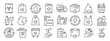 © AniaNoor - Collection of Recycle Icons on White Background Vector Set Radiation Bag Water Can Truck Box Fire Trash Bottle Lightning Waste Factory Plastic Battery Earth Plant and More