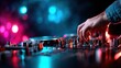 © Larisa AI - A DJ is skillfully mixing music amidst vibrant neon lights, capturing the energy of nightlife and entertainment, perfect for music, events, and lifestyle visuals.
