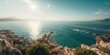 © AImmersive Imagery - Turquoise Mediterranean coastline scene, highlighting erosion concerns and natural landscape features