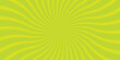 © Brainless - Bright lime green background with a radial burst pattern of curved lines emanating from the center creating a dynamic and energetic visual effect