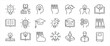 © Tabassum - Knowledge and education line art icon set for study materials