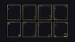 © Federico.com - Set of 8 Gold Art Deco Style Square Frames Vector