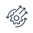 © TIKSTERART - Process Automation Optimization Icon. Gear, Efficiency, Workflow