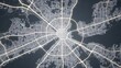 © arozzmer - Detailed city road network map, urban transportation layout, aerial view, digital graphic, modern infrastructure design