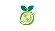 © UMMI - Green globe logo with leaves symbolizing eco friendly earth care