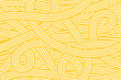 © JuliaBliznyakova - Abstract pasta pattern with flowing yellow spaghetti lines creating dynamic food texture. Modern Italian noodle background design for culinary menus and restaurant graphics.
