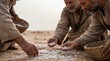 © MEO - Biblical Scene Depicting the Gathering of Manna in the Desert Morning