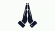 © Digitaly - Praying hands icon a symbol of faith and gratitude minimalist vector illustration for spiritual or religious concepts isolated on white