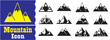 © Icons - Set of Snowy Mountain icon, Snowy Mountain vector collection