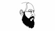 © Sumaiya - Profile of a thoughtful, bearded man rendered in a minimalist line art style