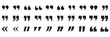 © top3 - Set of quote mark icons isolated on white background.Quotation marks.Black quotes icon collection