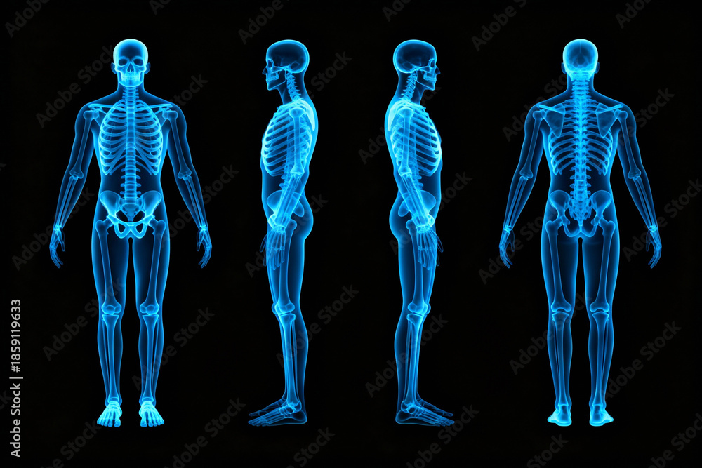 Stock Humans Human skeletal system views Stock Illustration | Adobe Stock