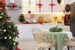 © New Africa - Stylish kitchen with Christmas decor. Interior design