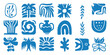 © Hintsync - Collection of abstract blue organic shapes and stylized nature