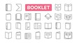 © An Inventive Design - Booklet Icon Set Vector Illustration Representing a Collection of Different Book Shapes and Forms