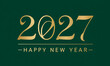 © AliceHere - Bonne année 2027 illustration élégante chiffres dorés et confettis