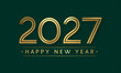 © AliceHere - Bonne année 2027 illustration élégante chiffres dorés et confettis