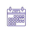© Rekman - October 17th Calendar Icon - Date Reminder Symbol